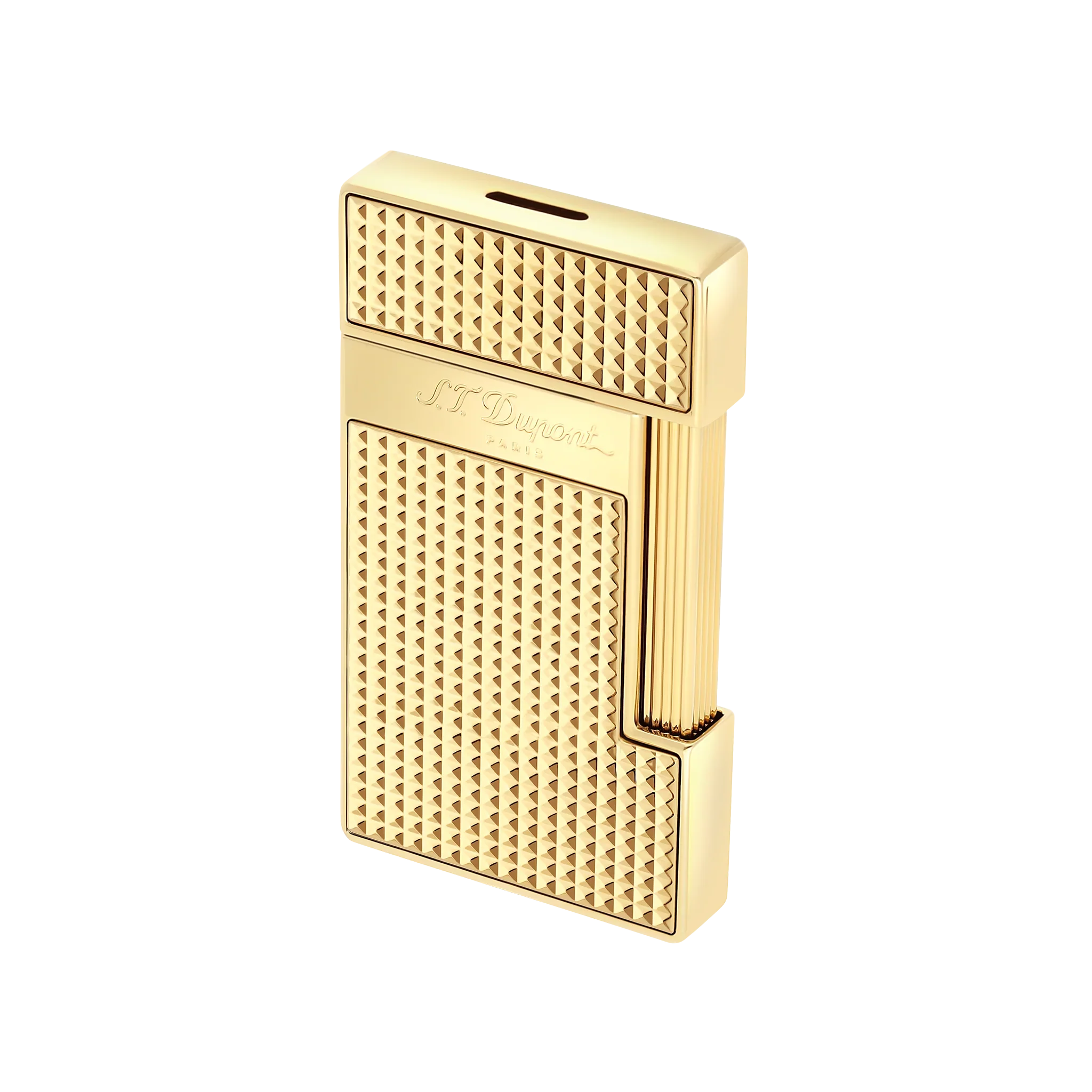 S.T. DUPONT SLIMMY DIAMOND HEAD GOLD LIGHTER/BRIQUET 028009