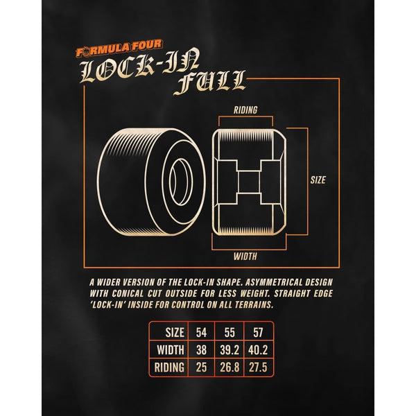 Spitfire Formula Four Lock-Ins Full Wheels Natural 99du 54mm