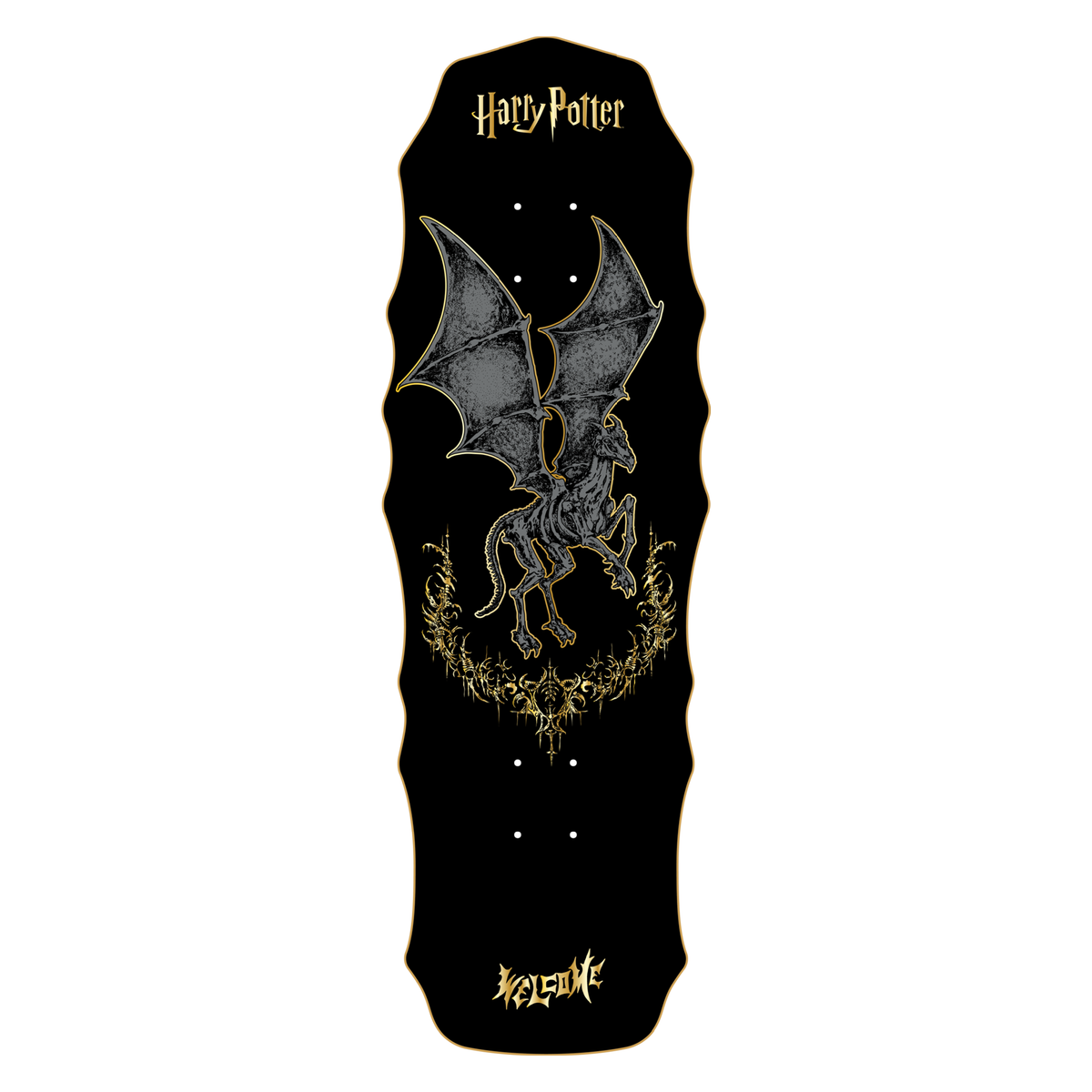 Welcome x Harry Potter Thestral on Widow Deck - 10″ Black/Gold Foil