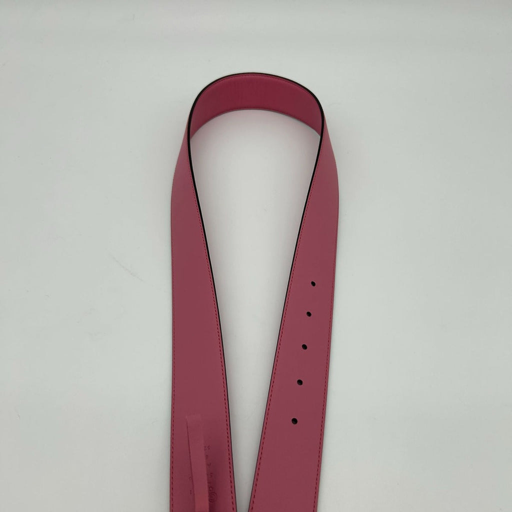 Gucci Belt Interlocking Leather Metal Pink Light Togo