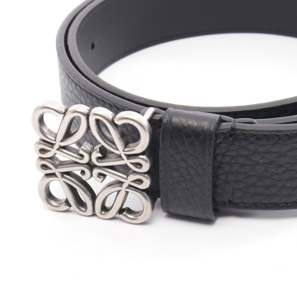 Loewe Belt Anagram Chunky Black Leather