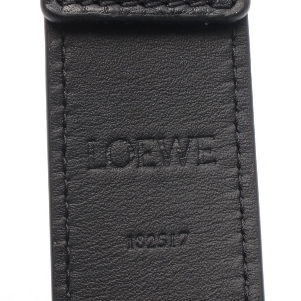 Loewe Belt Anagram Chunky Black Leather