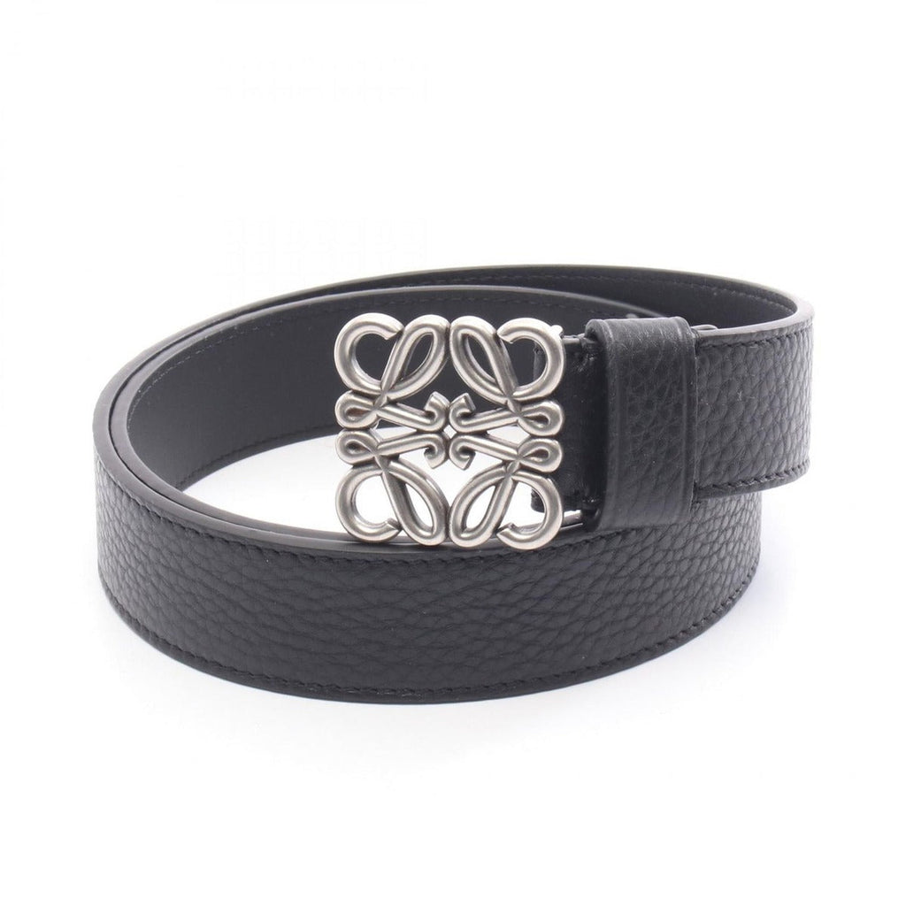 Loewe Belt Anagram Chunky Black Leather
