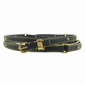 Louis Vuitton Suhali Ceinture Double Tour Leather Belt Studded Narrow-S Black