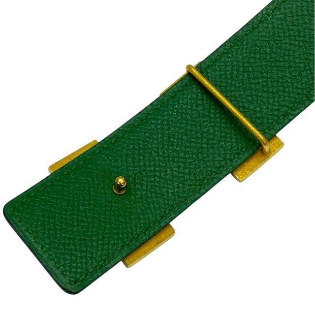 Hermes Constance Belt Accessories Small Leather Brown Green Marked