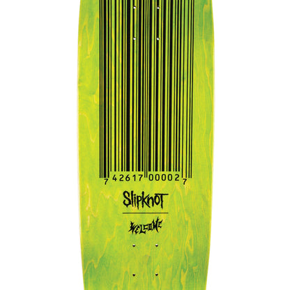 Welcome X Slipknot Skateboard Deck Oval Logo on Boline 2.0 Black/Green Stain 9.5"