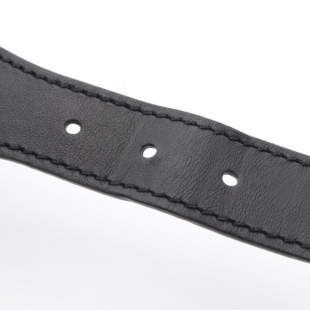 Dior Belt Embroidery Navy Canvas Leather