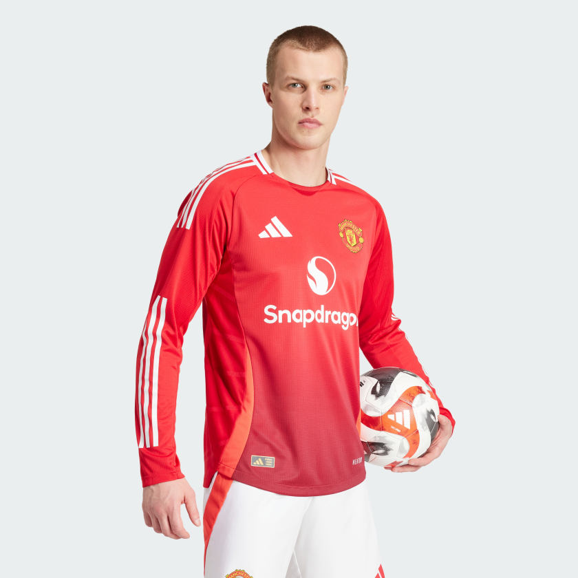 Men's adidas Manchester United 24/25 Long Sleeve Home Authentic Jersey