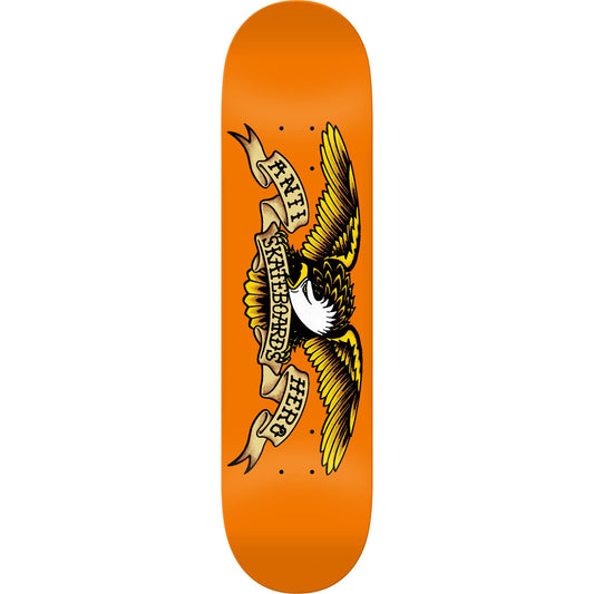 Anti Hero Team Classic Eagle Orange Skateboard Deck 9"