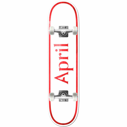 April OG Logo Red Mini Skateboard Complete 7.25"