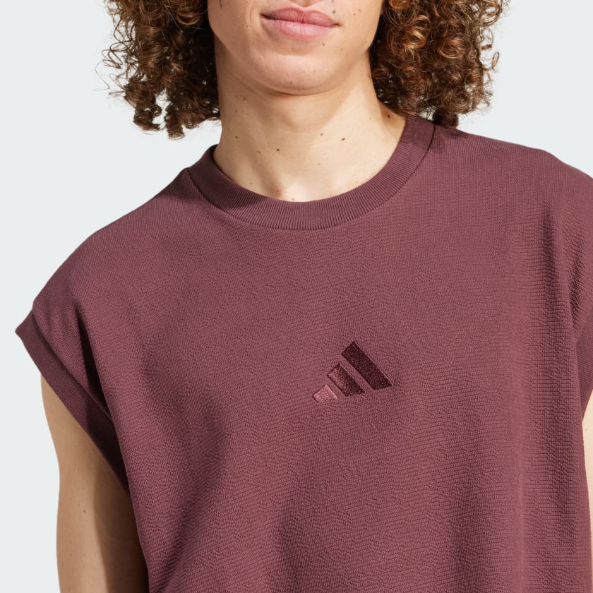 Men's adidas Elevated All SZN Cloud Jersey Sleeveless Crew Tee