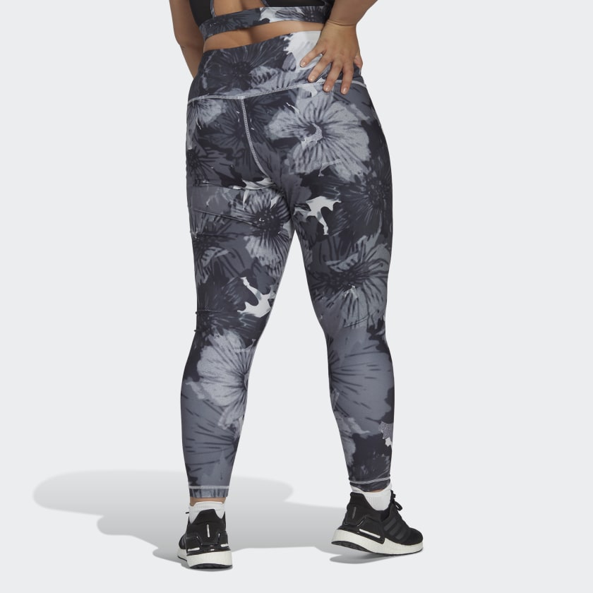 Women's adidas Training Essentials Printed High-Waisted Leggings (Plus Size)
