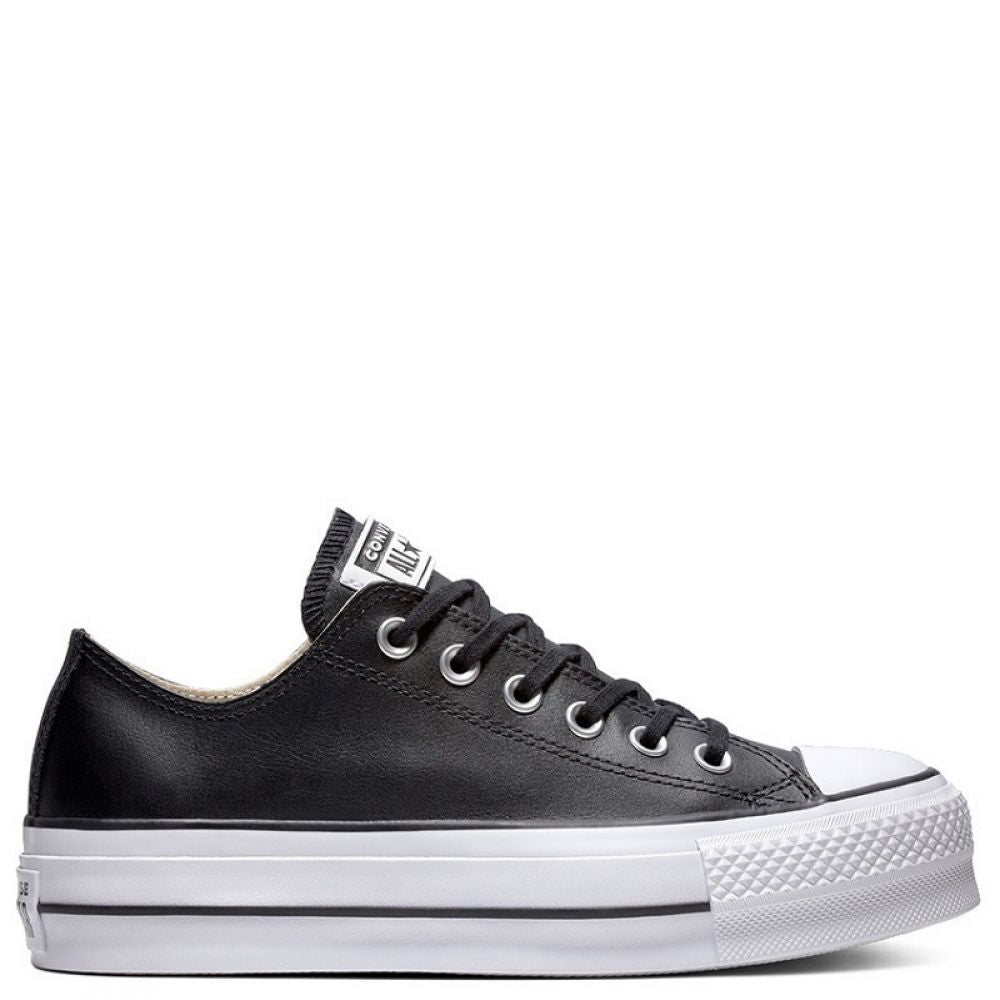 Converse Women's Chuck Taylor All Star Lift Leather Low Top in Black