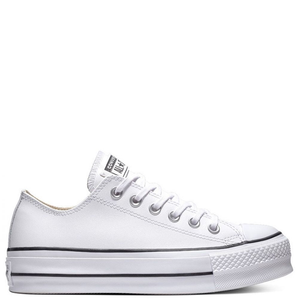 Converse Women's Chuck Taylor All Star Lift Leather Low Top in White