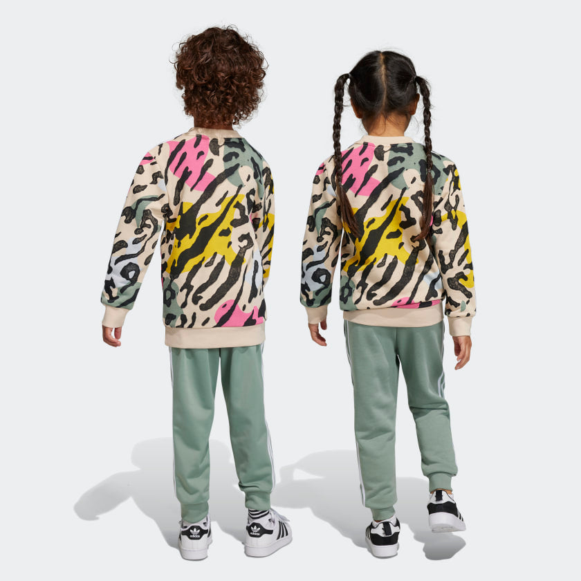 Kids' adidas Animal Print Crew Set