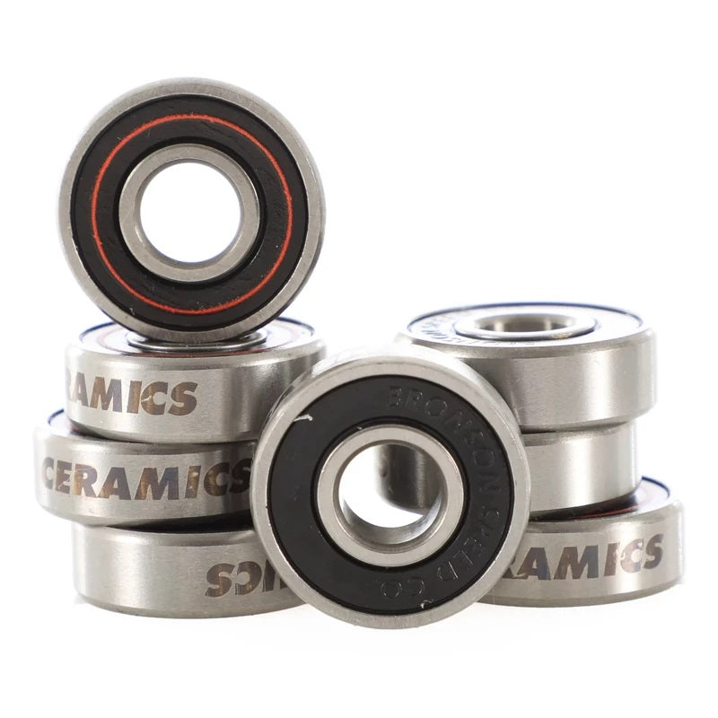 Bronson Ceramic Skateboard Bearings (8 Pack)