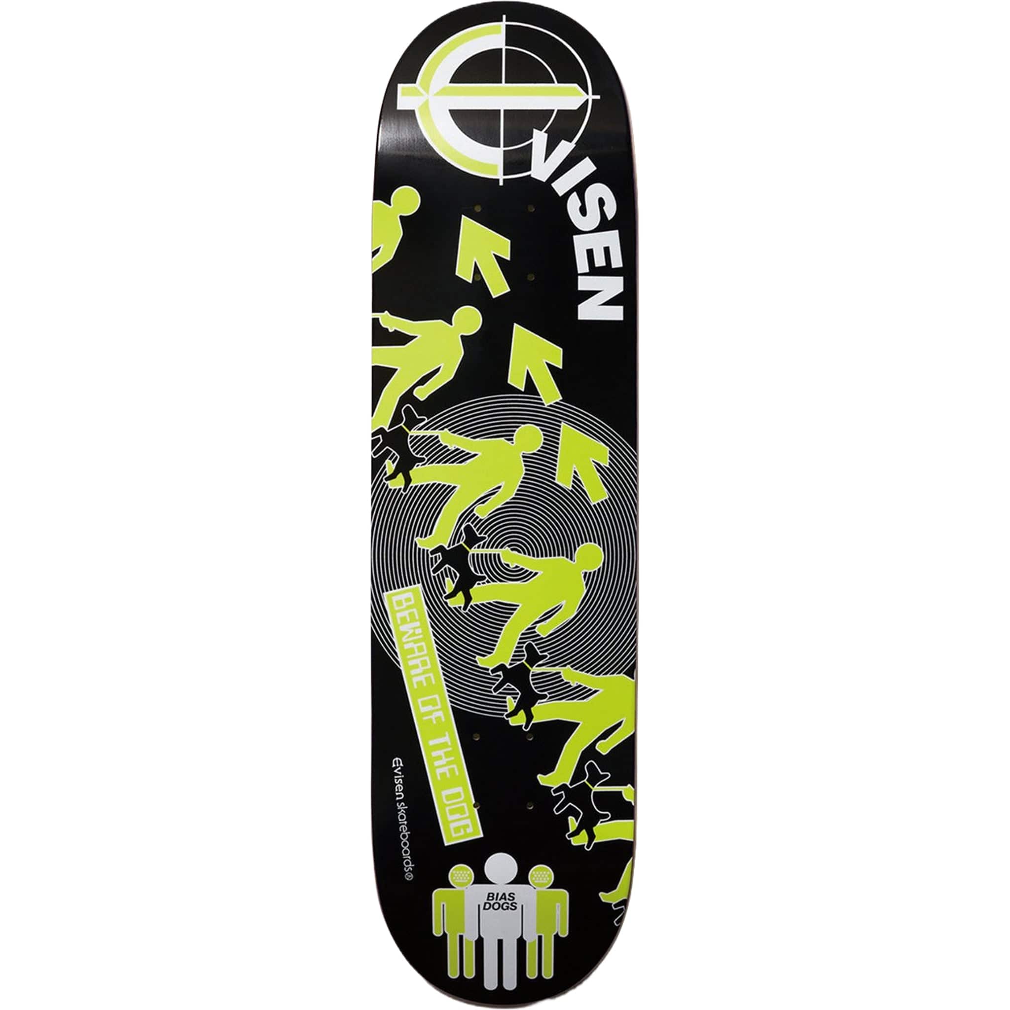 Evisen Bias Dogs Beware Of The Dog Skateboard Deck 8"