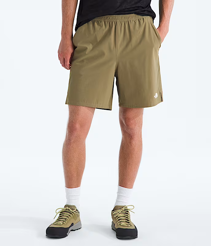 The North Face - Men's Wander 2-In-1 7in Short - Cedar/TNF Black