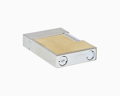 Ligne 2 Small Platinum And Brushed Gold Lighter/Briquet C18601