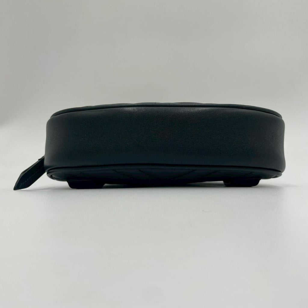 Gucci Marmont Matelasse Leather Belt Bag Black