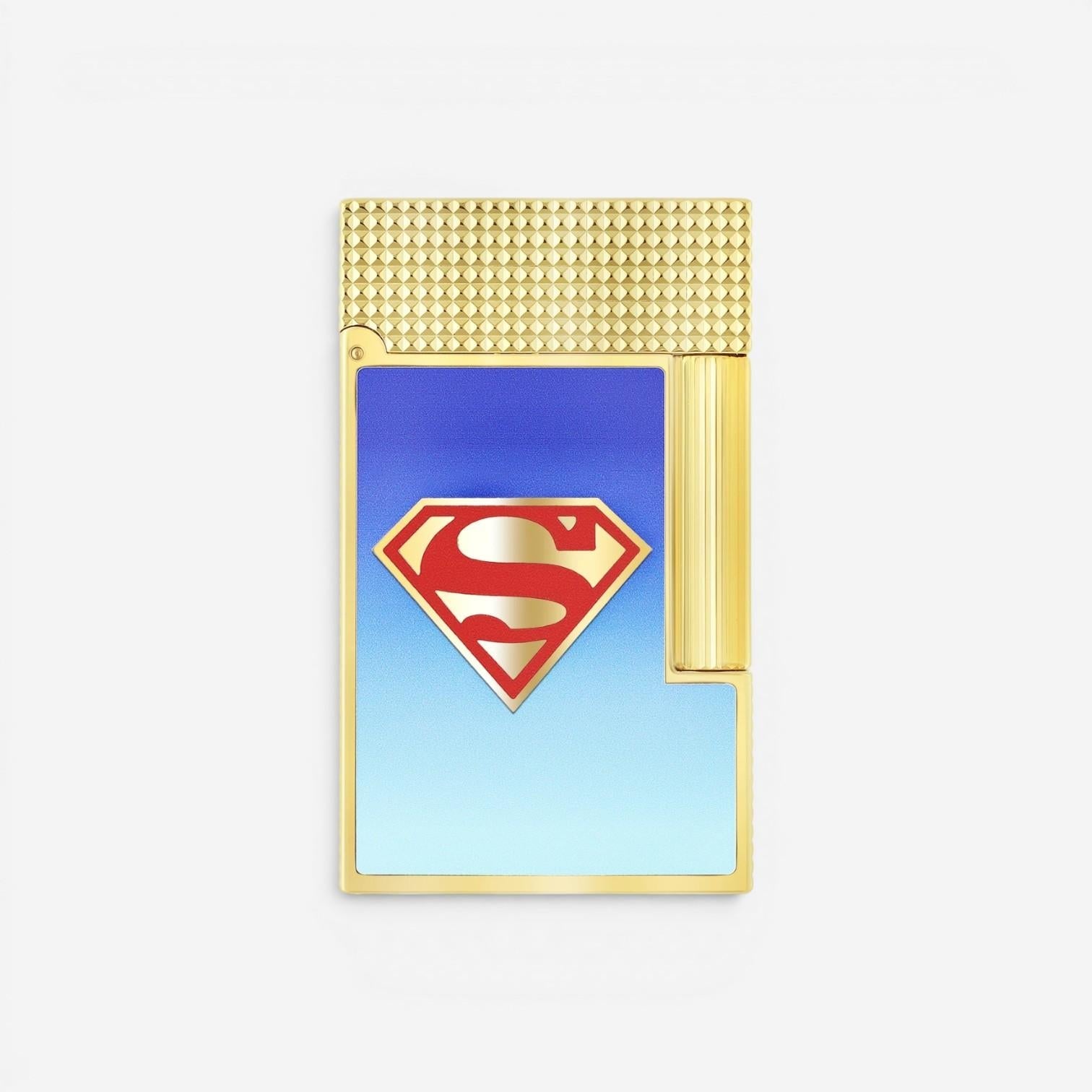 S.T. Dupont DC Comics Superman Line 2 Blue Lacquer Lighter C16027CL