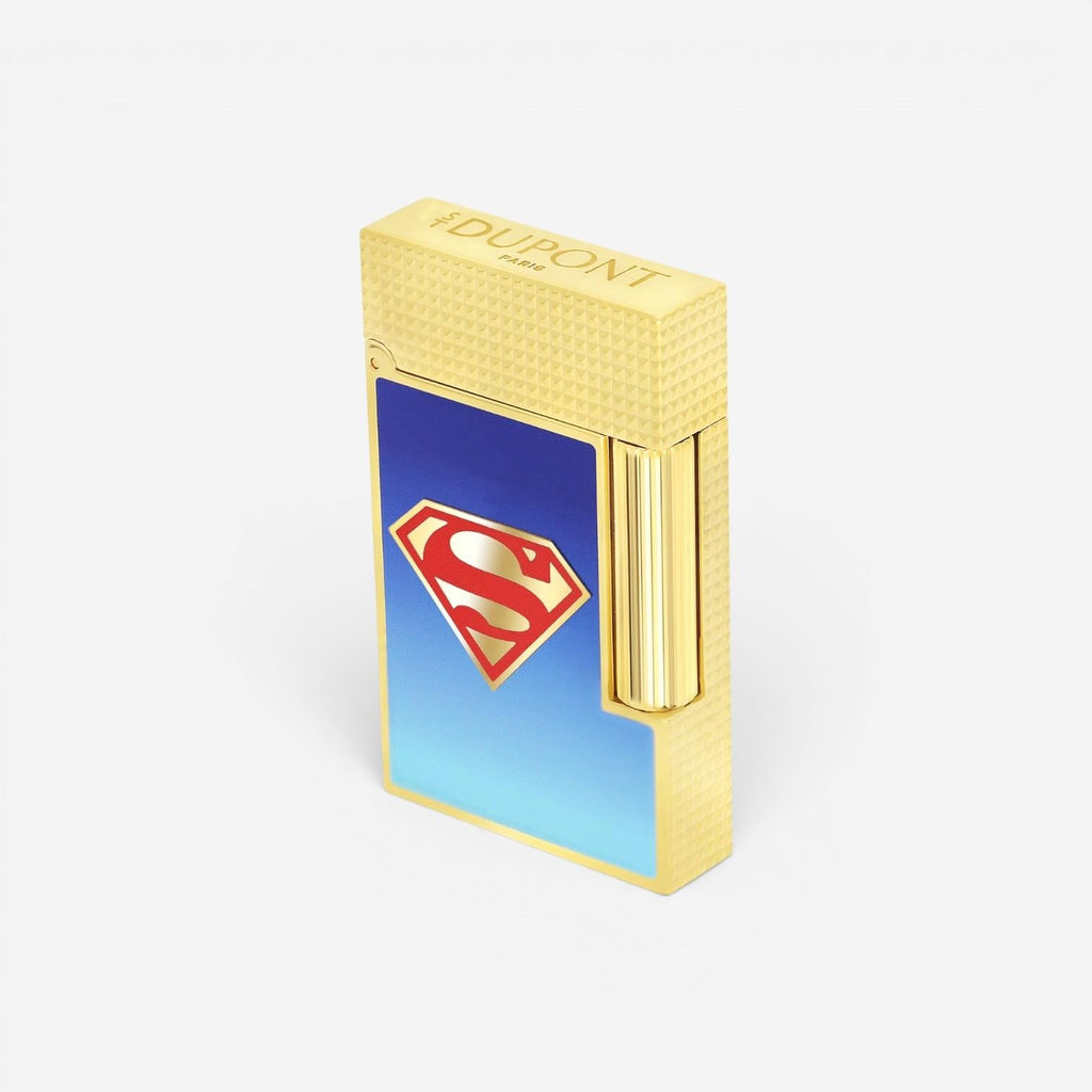 S.T. Dupont DC Comics Superman Line 2 Blue Lacquer Lighter C16027CL
